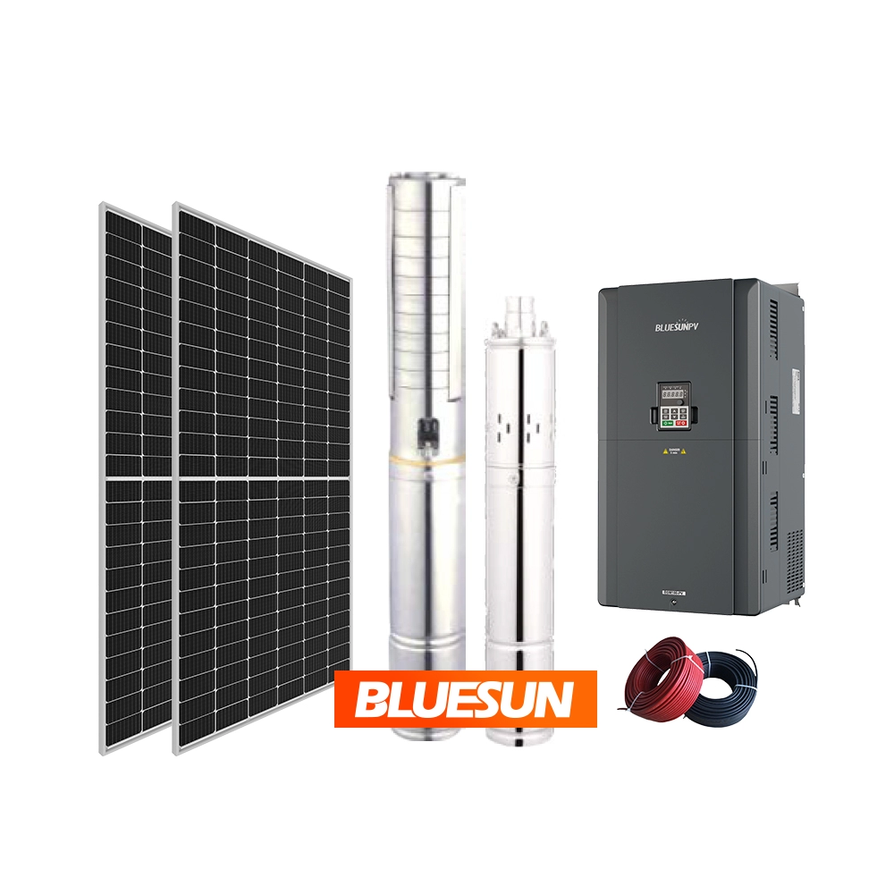 Bluesun 75HP трехфазная солнечная насосная система для фермы