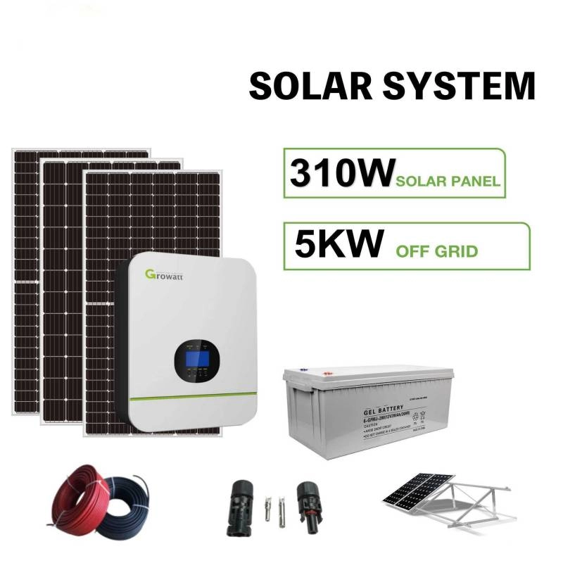 Жилая автономная солнечная энергетическая система мощностью 5 кВт