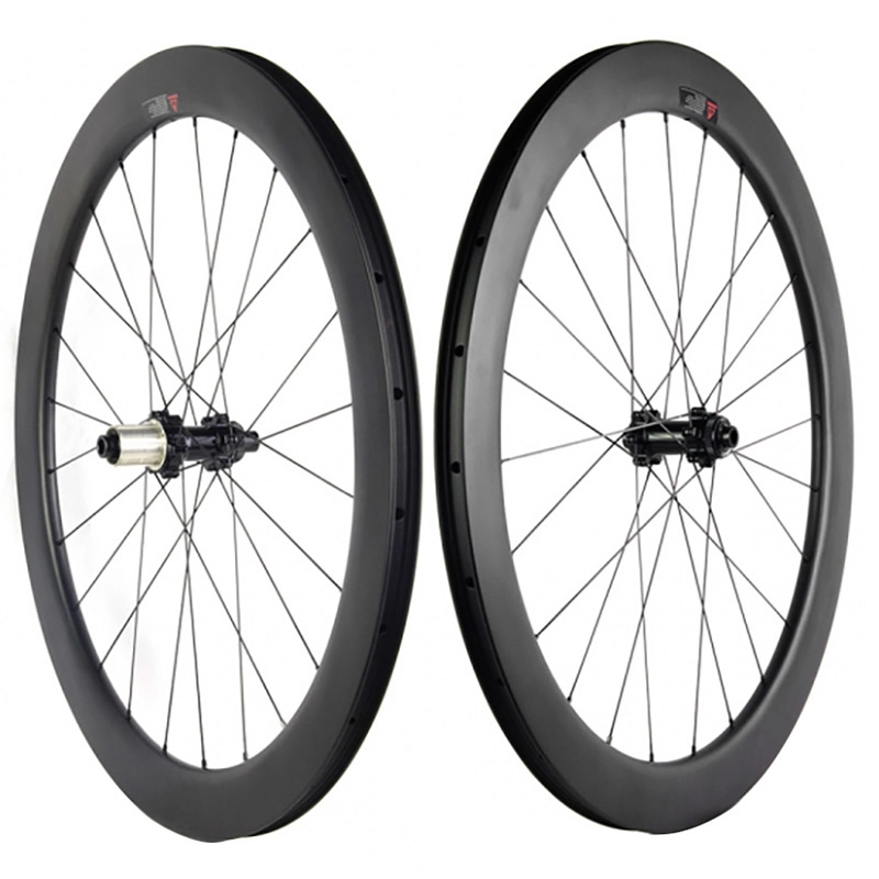 Углеродные дисковые колесные пары 700C Дорожный велосипед Дисковый тормоз шириной 23 мм Углеродный клинчер