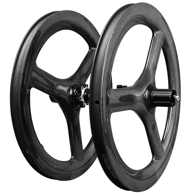 Углеродное колесо с тремя спицами, 16 дюймов, 349 складных колес, карбоновая колесная пара, дисковый тормоз, ширина 23 мм, глубина 40 мм