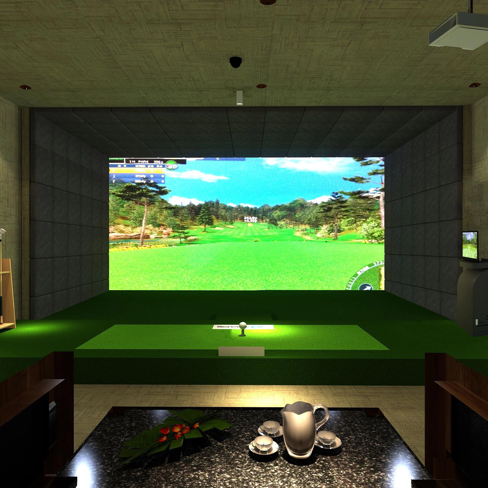 9'*10' ударный экран для гольфа/проекционный экран для симулятора
