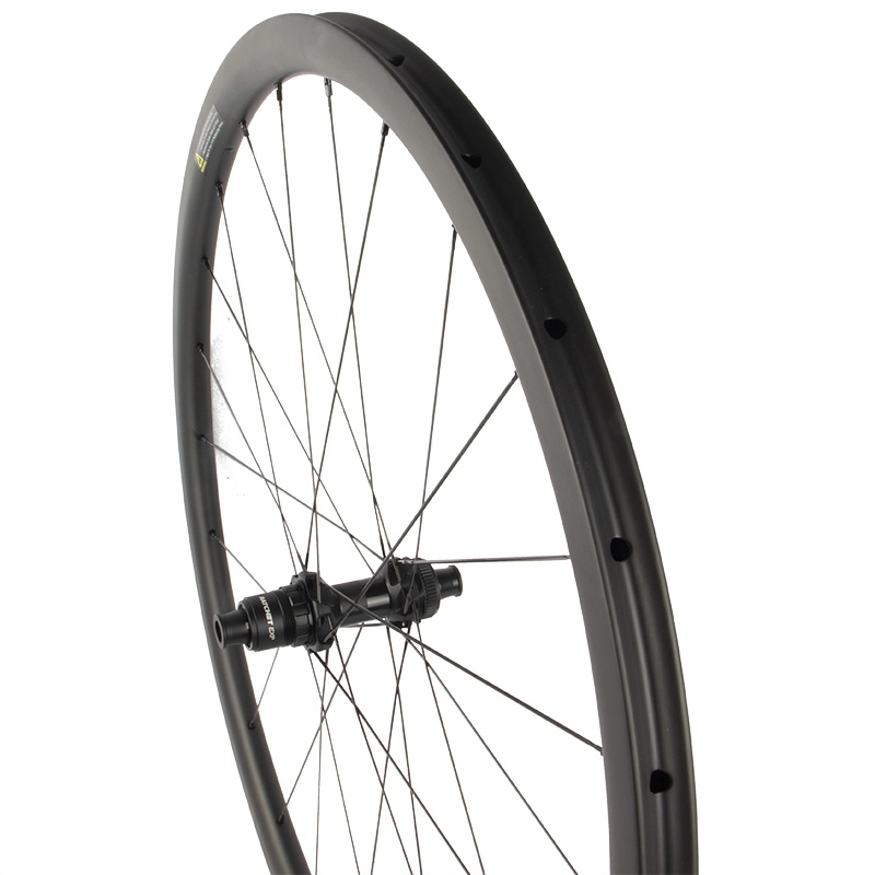 Углеродный дисковый колесный диск 700C Дорожный велосипед 25 мм Широкий дисковый тормоз Углеродный трубчатый