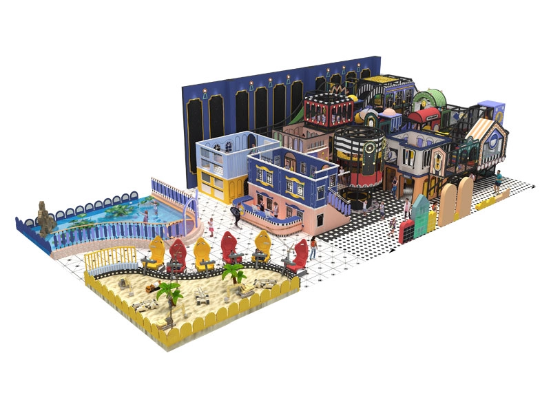 Самая большая коммерческая площадь Крытая игровая площадка для развлечений Детская игровая площадка