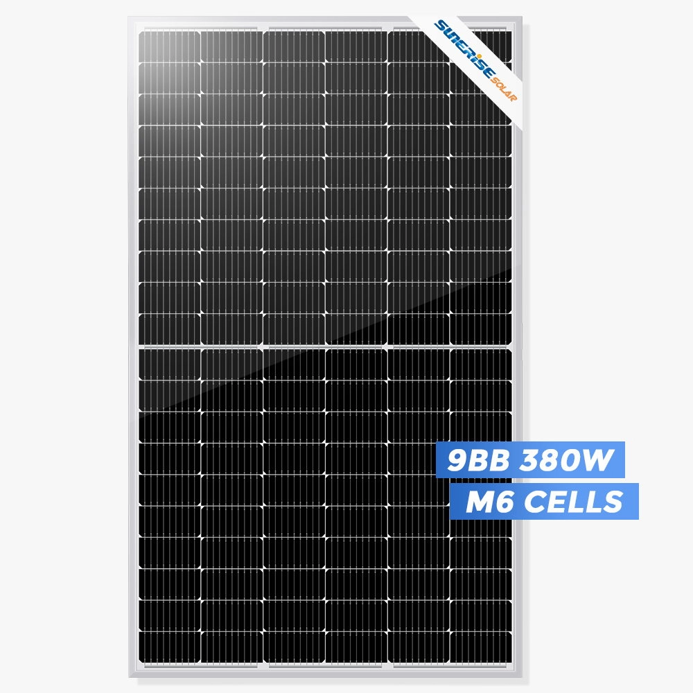 9BB Монокристаллический половинный элемент PERC 380 Вт Цена панели солнечных батарей
