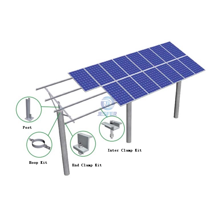 Бетонная свая Солнечная фотоэлектрическая монтажная система на большой высоте