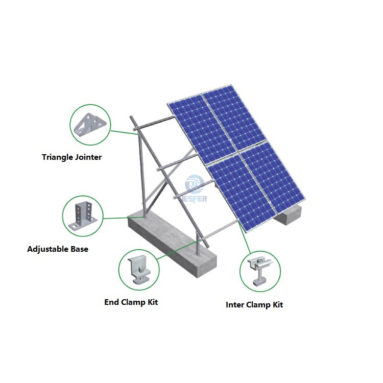 Стальные солнечные фотоэлектрические системы наземного монтажа