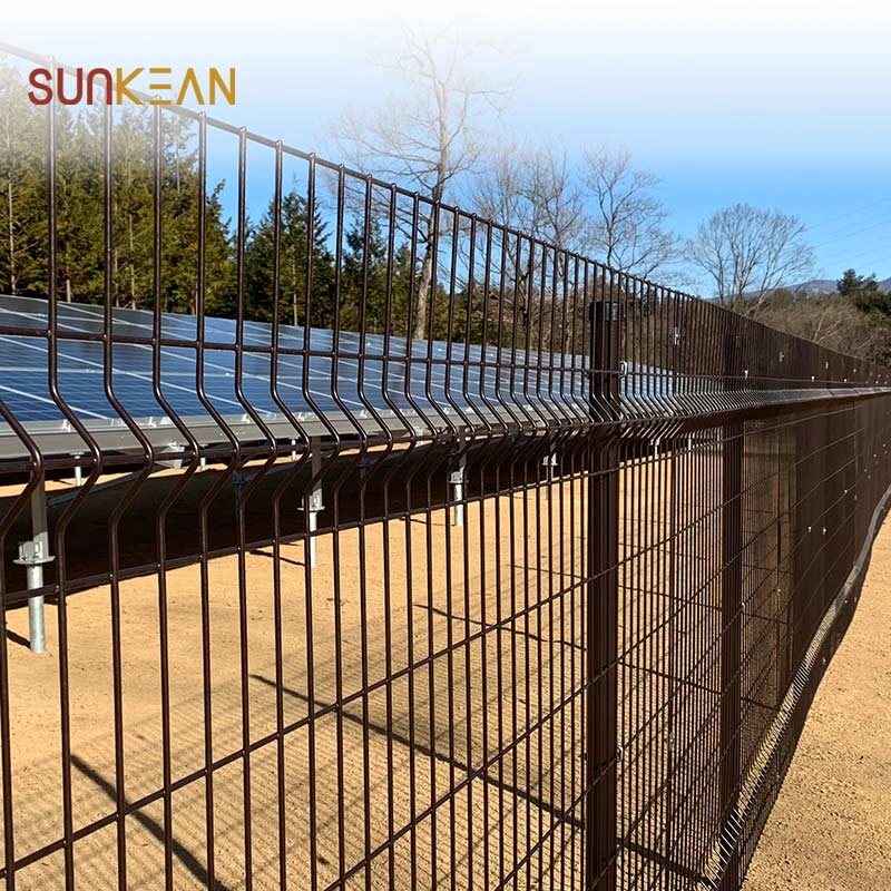 Панели ограждения из проволочной сетки с порошковым покрытием для солнечной электростанции