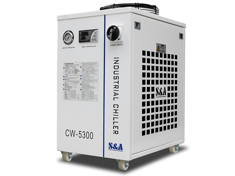 Холодильные чиллеры с воздушным охлаждением CW-5300 охлаждающая способность 1800 Вт