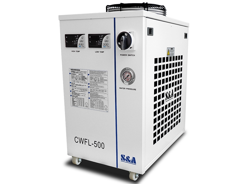 Двухтемпературные чиллеры CWFL-500 для волоконного лазера мощностью 500 Вт