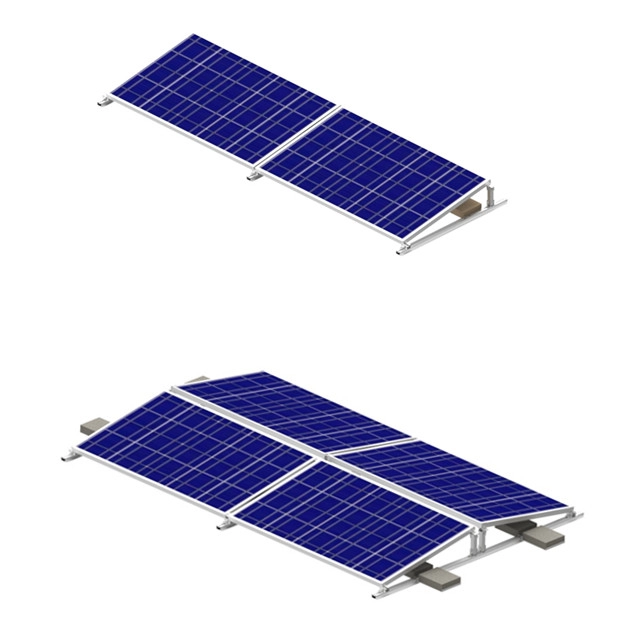Панели солнечных батарей с плоской крышей Балластные монтажные кронштейны