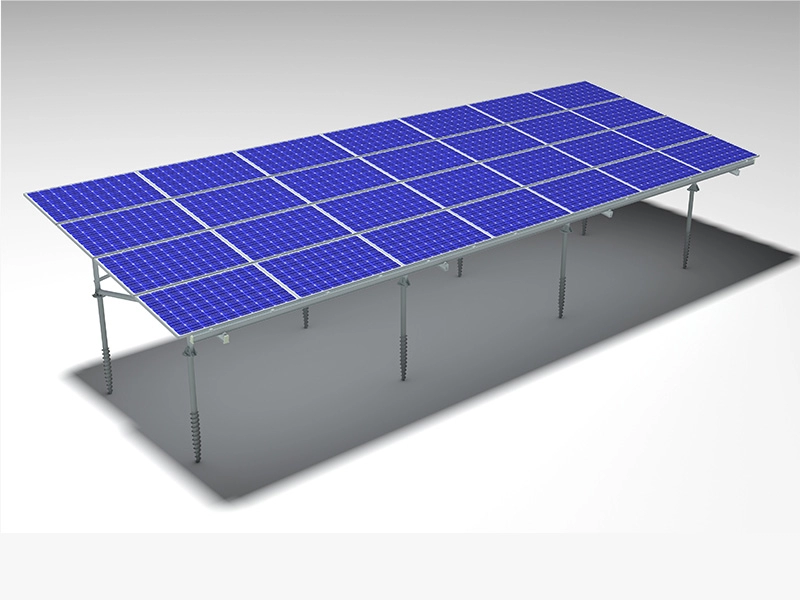Двусторонняя система стеллажей для солнечных панелей