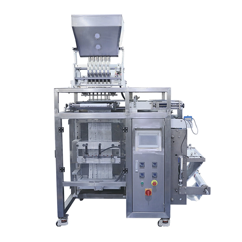 Многорядная машина для упаковки сахара, соли, твердых напитков в гранулы ZV-G4L