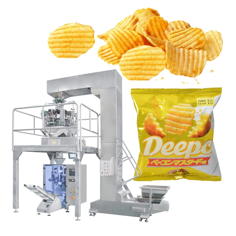 Автоматическая индукционная длина мешка, воздушная пищевая кукуруза, картофельные чипсы, креветочные чипсы, гранулы, упаковочная машина