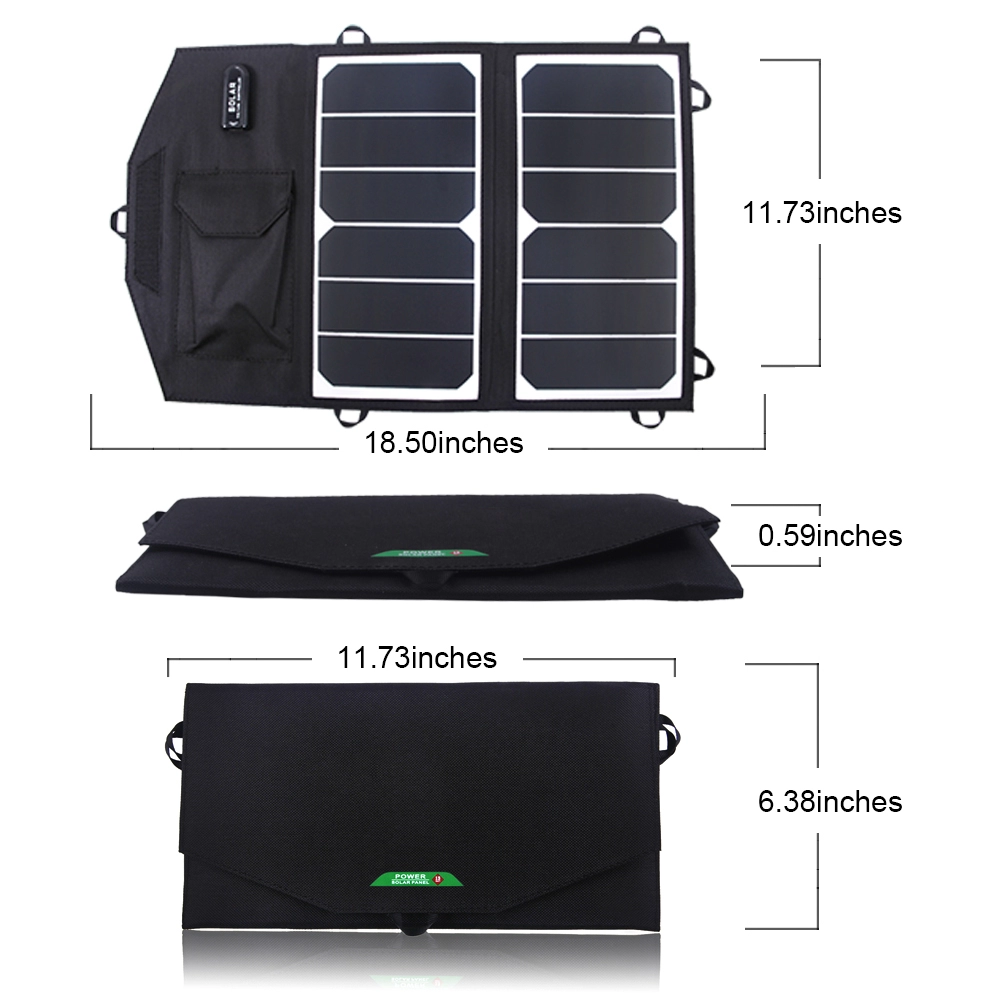 Портативные зарядные устройства для солнечных батарей 5V 2.6A для кемпинга
