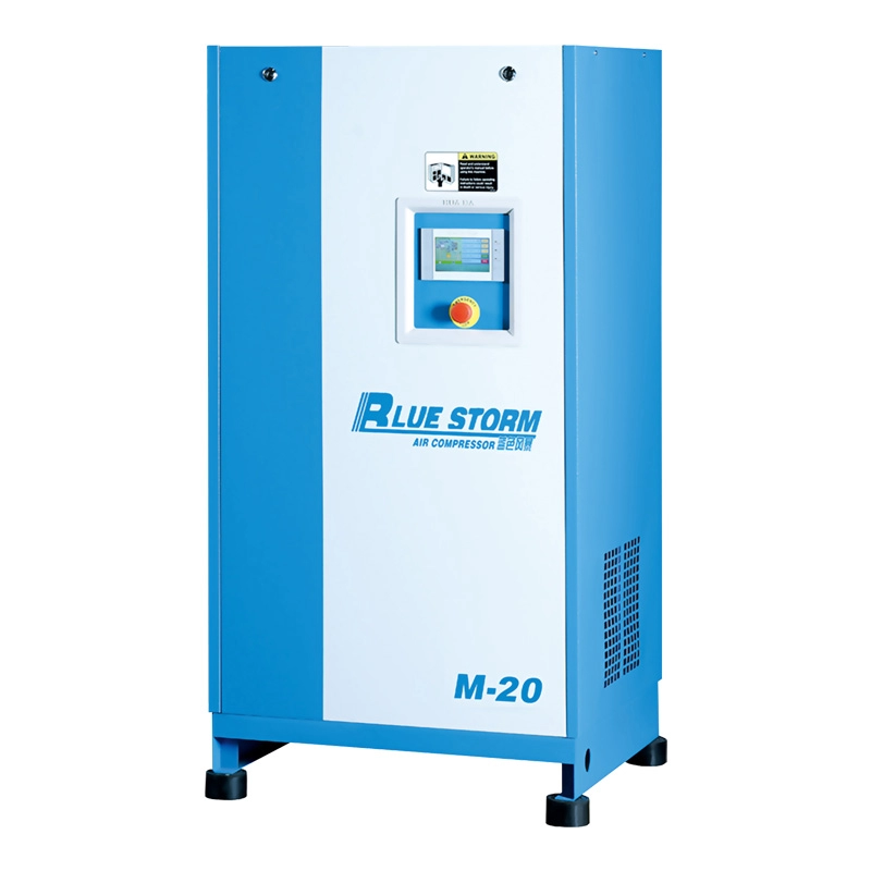 Винтовой воздушный компрессор с преобразованием частоты на постоянных магнитах серии Blue Storm