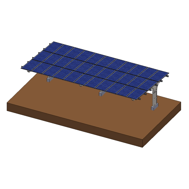 Система крепления навеса для солнечных батарей из оцинкованной стали