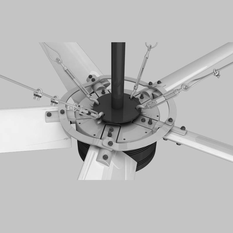 Высокообъемный низкоскоростной промышленный вентилятор ХВЛС с потолочным вентилятором лопастей Аэрометал больших БЛДК