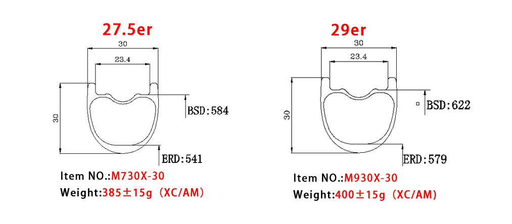 30-миллиметровые карбоновые бескамерные MTB диски для AM XC