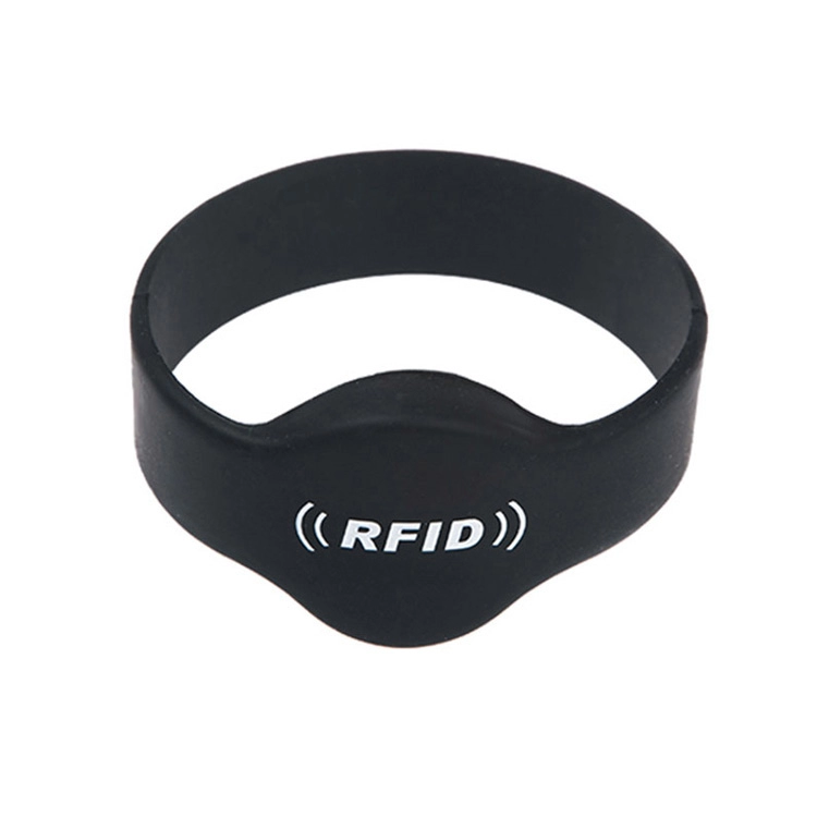 Изготовленный на заказ браслет силикона OEM RFID TK4100 черный для событий
