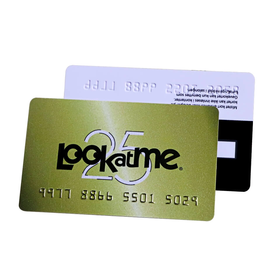Дисконтная карта рекламного талона ПВК размера кредитной карты пластиковая с выбитой нумерацией