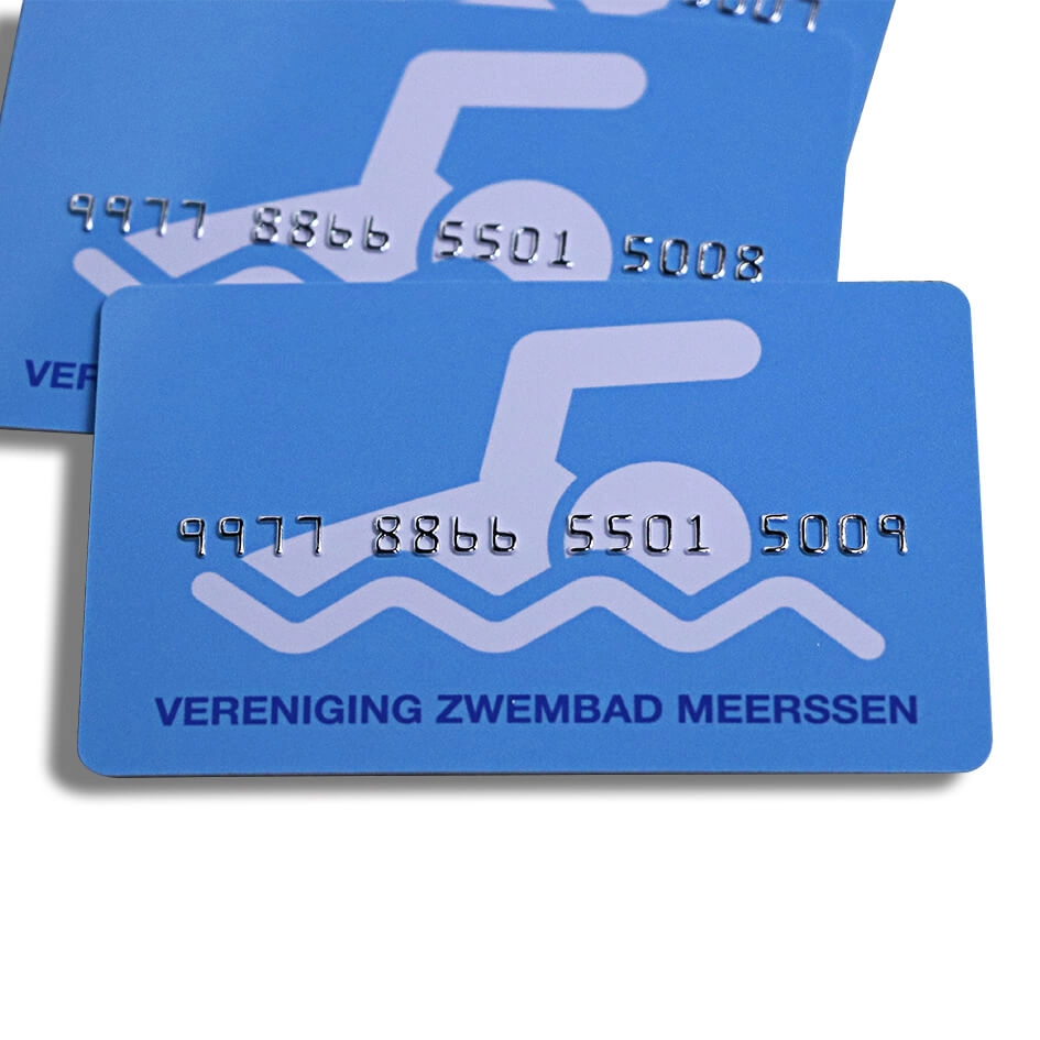 Карты лояльности PVC 13,56MHz RFID FM08 с выбитой нумерацией