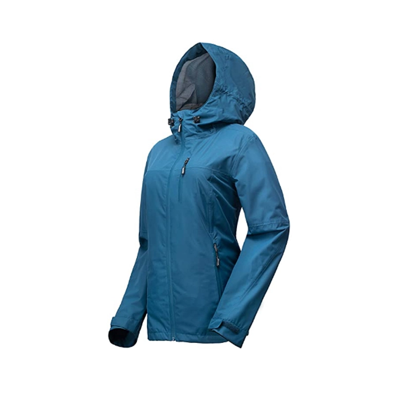 Женская упаковываемая дождевая куртка, легкая уличная непромокаемая ветрозащитная куртка-дождевик с капюшоном для путешествий, пеших прогулок, езды на велосипеде