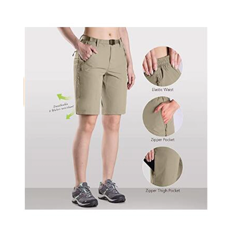 Женские походные шорты-карго UPF 50+ Outdoor Quick Dry Nylon Shorts with Belt
