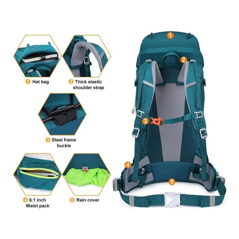 Походный рюкзак с внутренней рамой 40/50/60/65/80 л, рюкзак для альпинизма, кемпинга, рюкзак, водонепроницаемый чехол от дождя