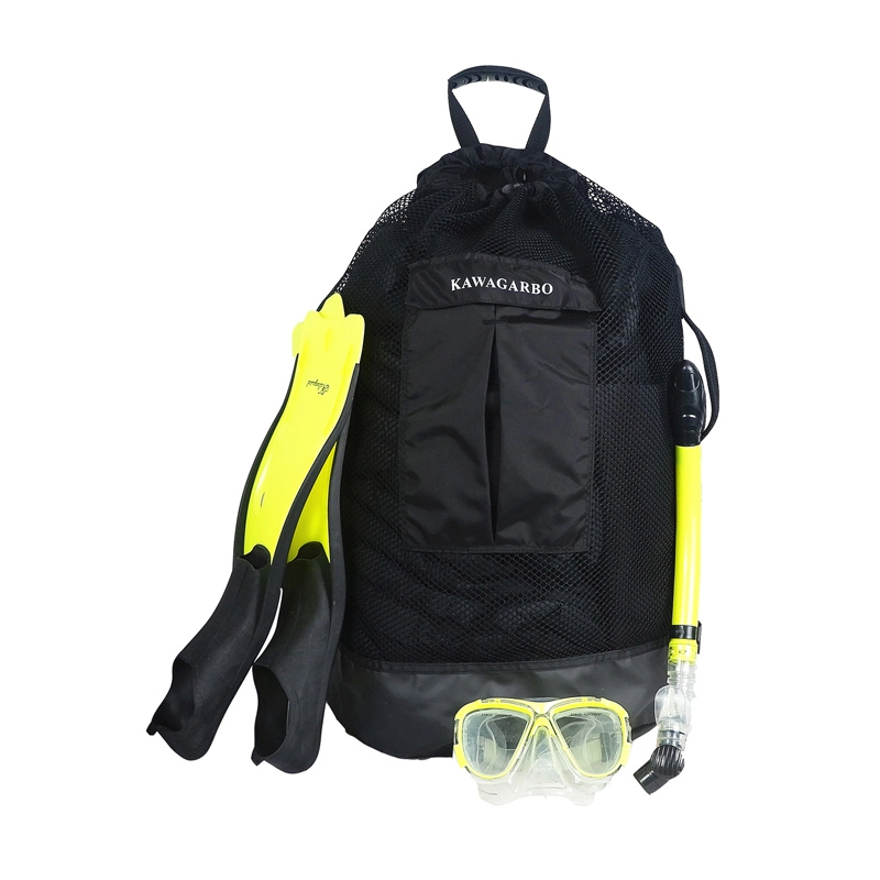 Большой сетчатый рюкзак для подводного плавания с маской и трубкой, сетчатая сумка для водных видов спорта