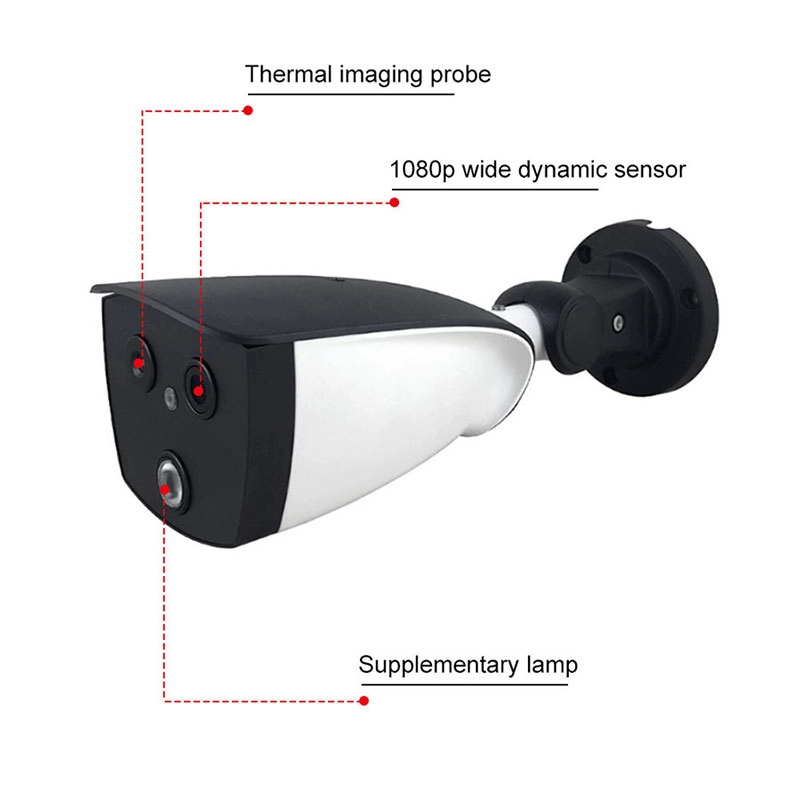 Бесконтактная бинокулярная тепловизионная камера с искусственным интеллектом Оптическое двухспектральное решение для скрининга лихорадки и измерения температуры
