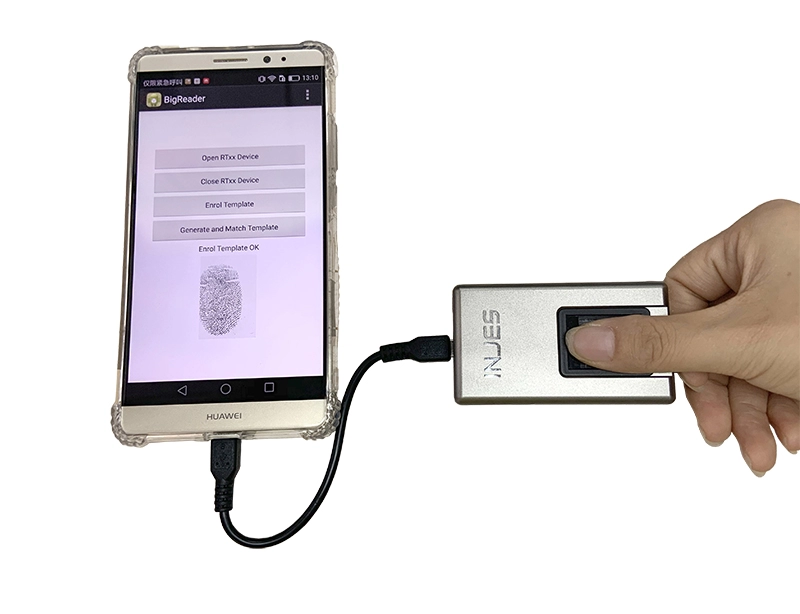 USB-сканер отпечатков пальцев FAP20 с кодом Linux PHP APK для офисного приложения
