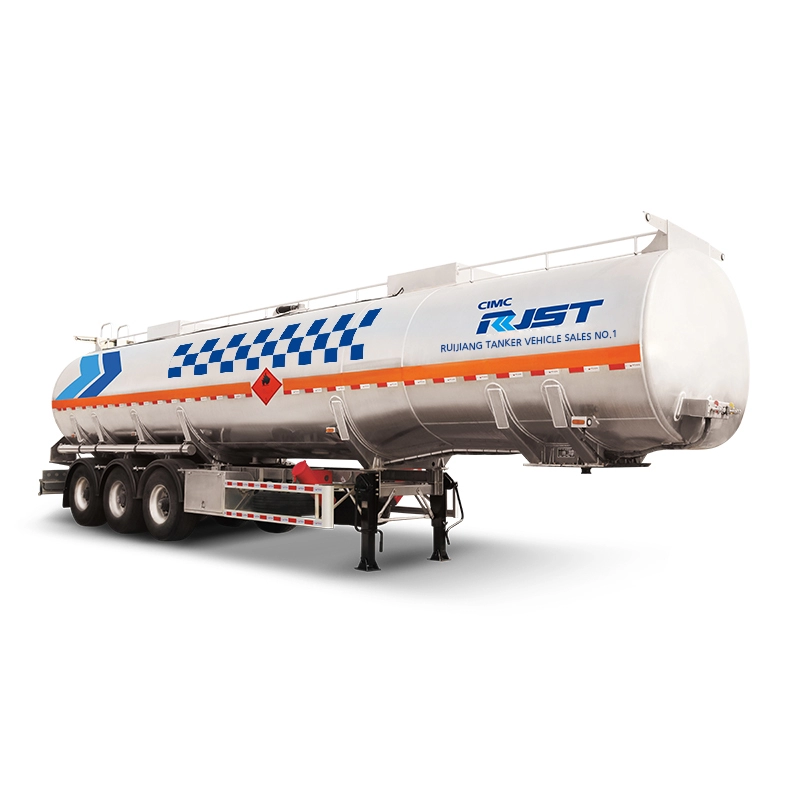 Алюминиевый полуприцеп-цистерна для жидкости без вспомогательной балки - CIMC RJST Liquid truck
