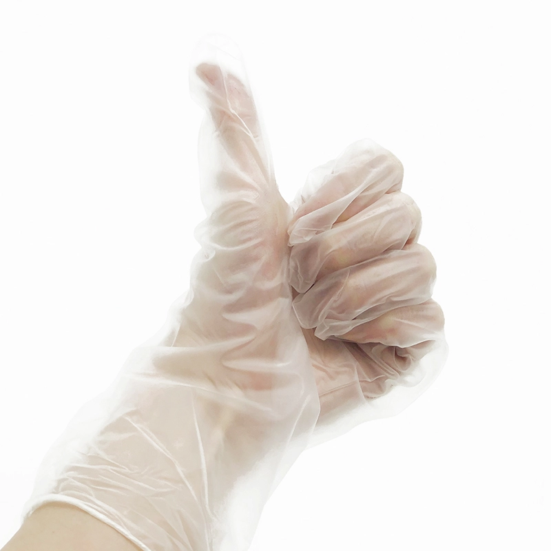 Производитель Кухонные бытовые чистые виниловые перчатки для пищевых продуктов Неопудренные перчатки из ПВХ Защитные перчатки