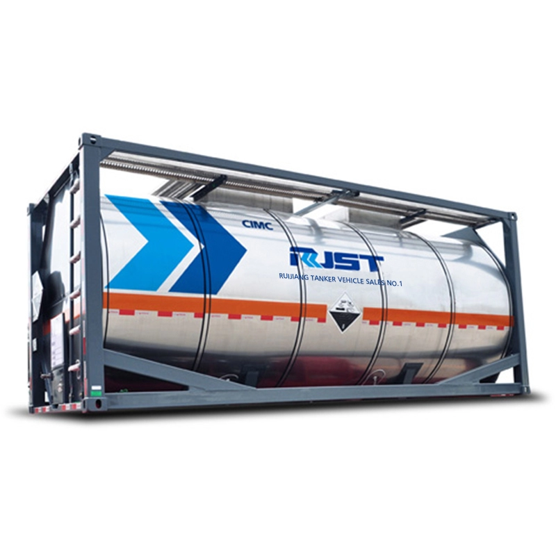 20-футовый контейнер-цистерна из нержавеющей стали - грузовик для перевозки жидкостей CIMC RJST