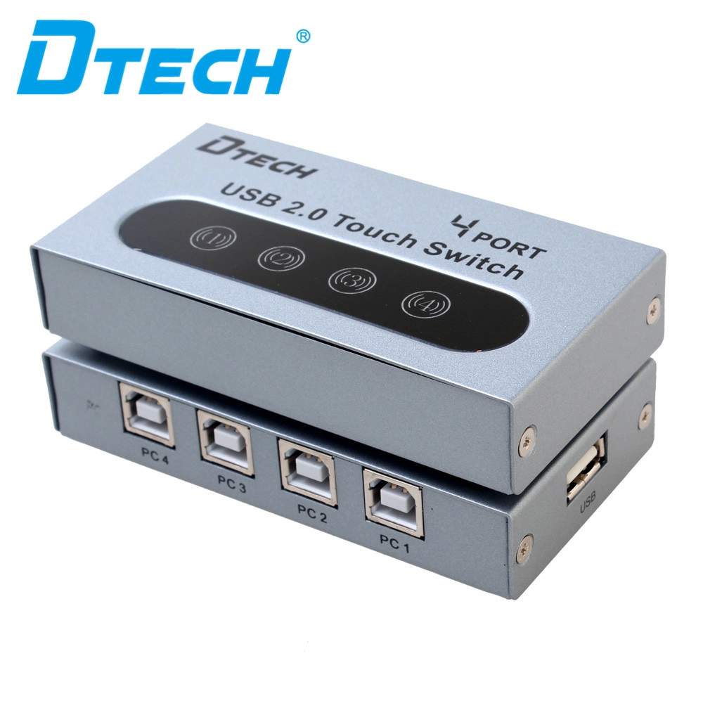 DTECH DT-8341 USB-переключатель печати с ручным управлением, 4 порта