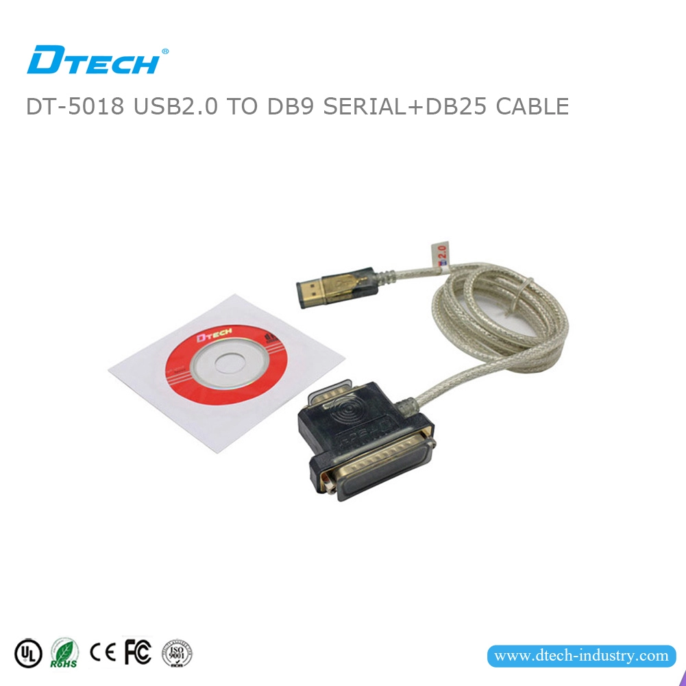 DTECH DT-5018 Кабель-переходник с USB 2.0 на RS232 DB9 и DB25