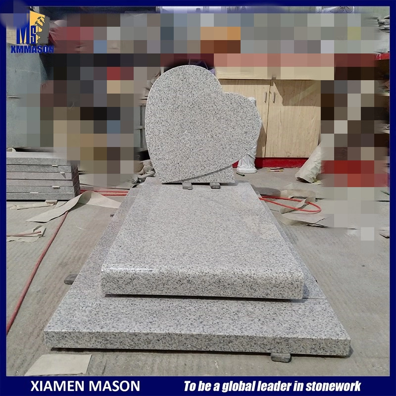 Надгробный камень в форме сердца из натурального камня Mason White по хорошей цене для продажи