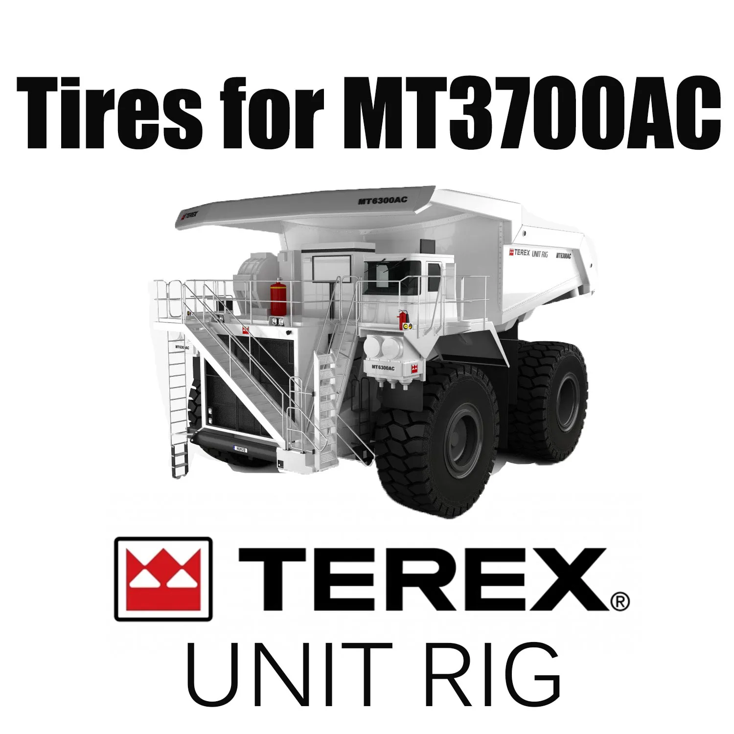 Самосвал Unit Rig MT3700 AC с шинами 37.00R57 для горнодобывающей промышленности и шинами для землеройных машин