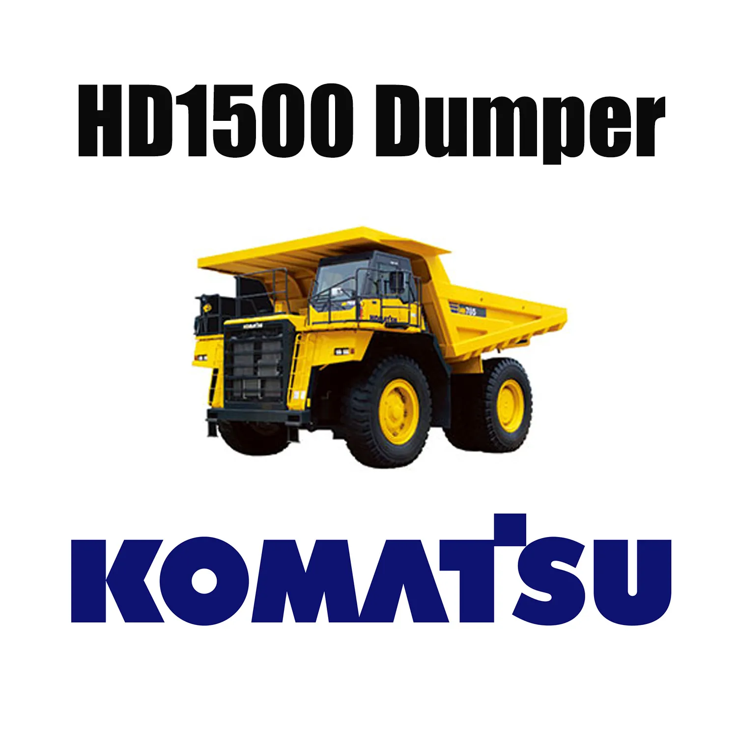 Механический грузовик KOMATSU HD1500, оснащенный специальными шинами EarthMover 33.00R51