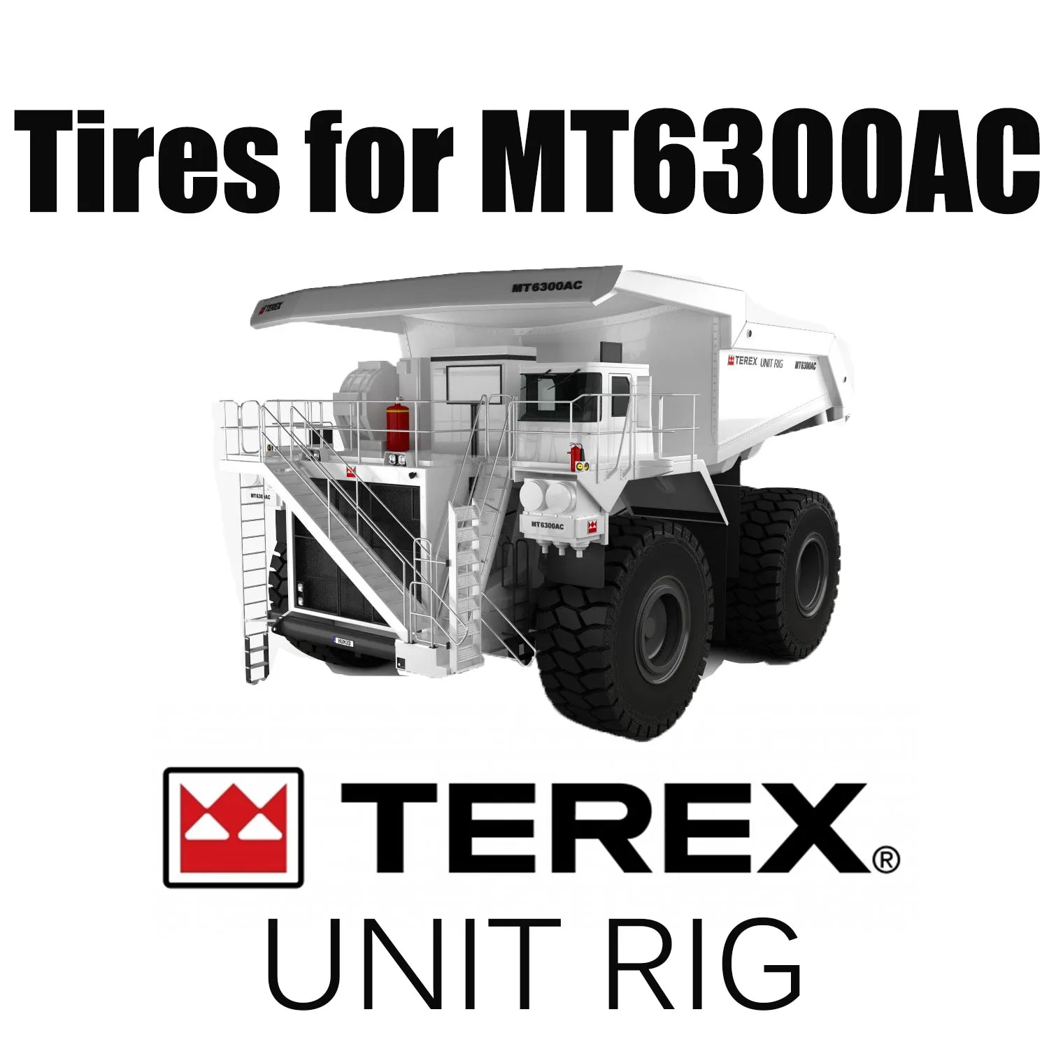 Самосвалы UNIT RIG MT6300AC с внедорожными шинами Giant 59/80R63