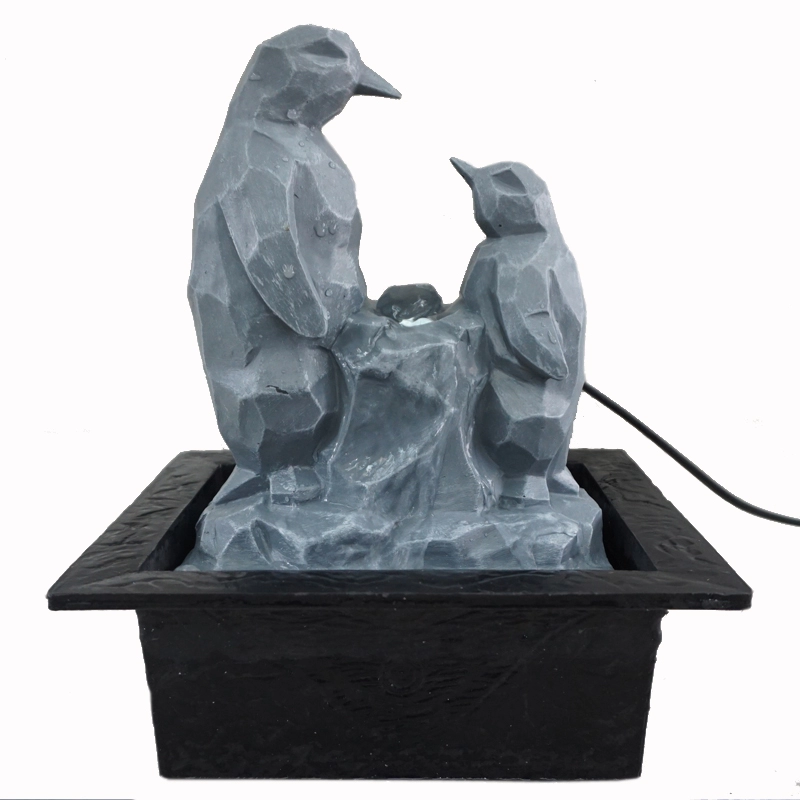 Пингвин с эффектом серого камняНастольный фонтан