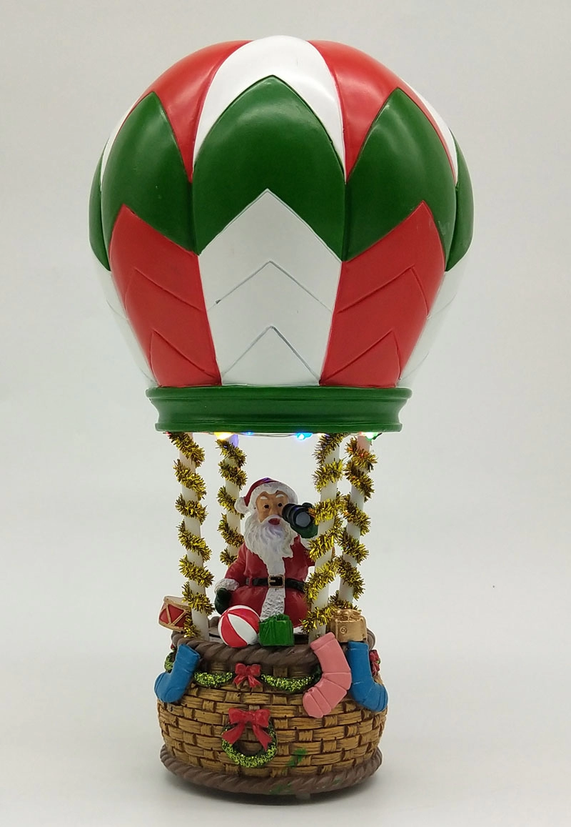 Воздушный шар Санта-Клауса со светодиодной подсветкой и видом вокруг Санта-Клауса