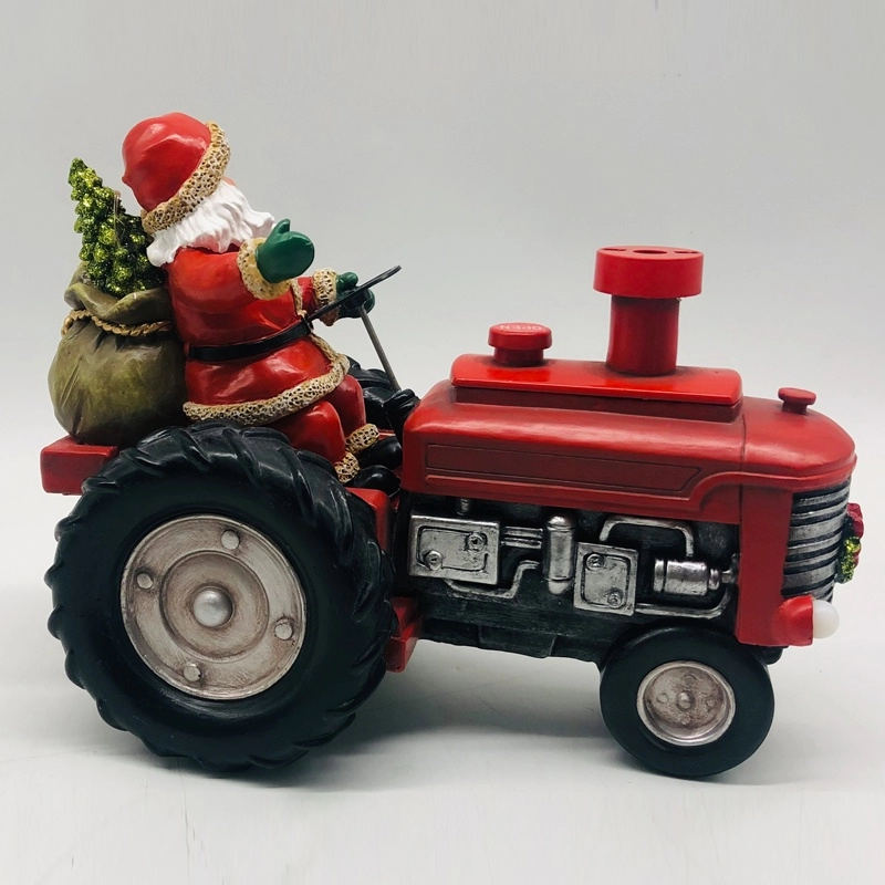 Освещенный музыкальный грузовик Санта-Клауса с курением