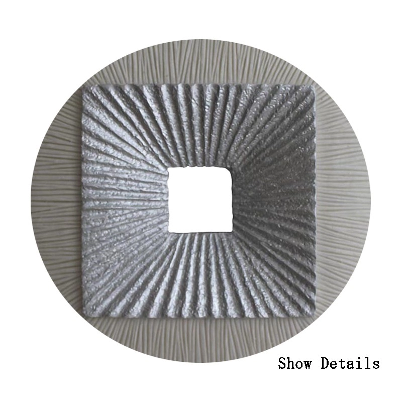 Декоративное двойное квадратное украшение стены с серебряным отверстием для домашнего оформления