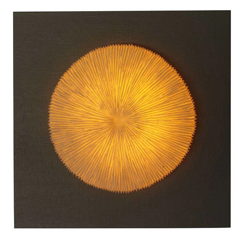 Настенная художественная ребристая коралловая деревянная доска из МДФ со светодиодной подсветкой