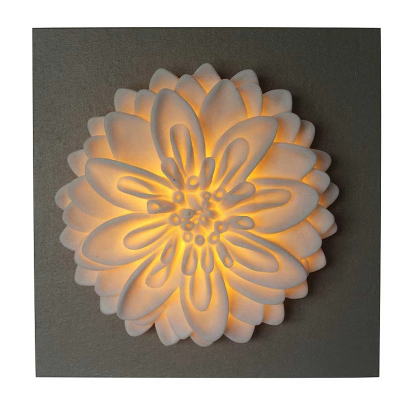 Настенный налет из МДФ из цветка песчаника со светодиодной подсветкой