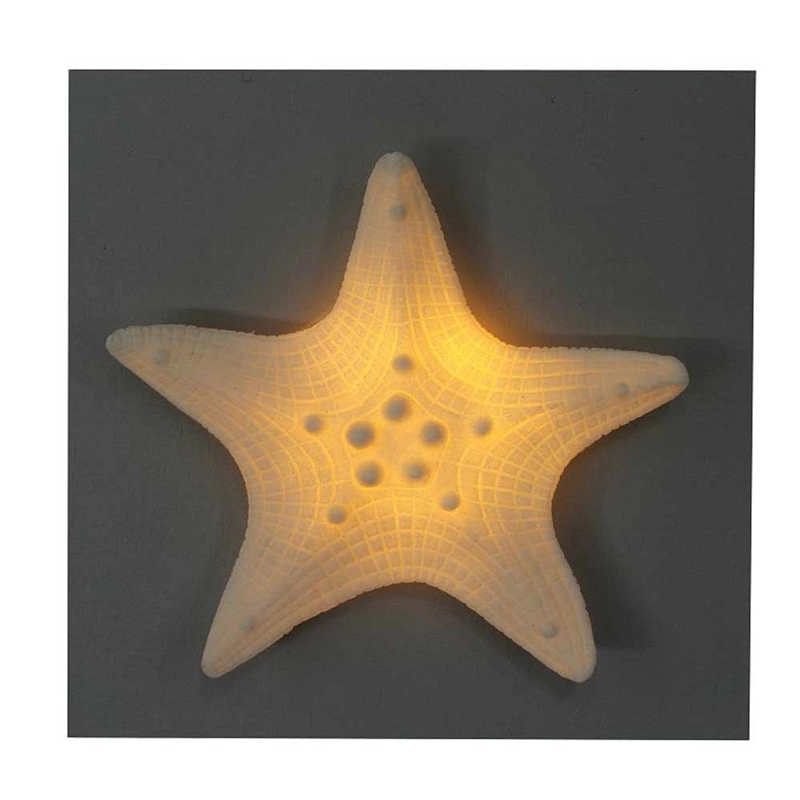 Декоративный дизайн морской звезды из МДФ для рукоделия со светодиодной подсветкой для украшения