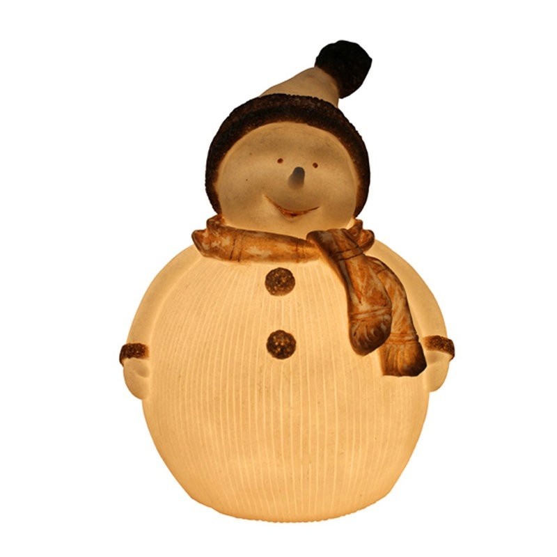 Бестселлер Белая рождественская ребристая лампа снеговика для внутреннего использования
