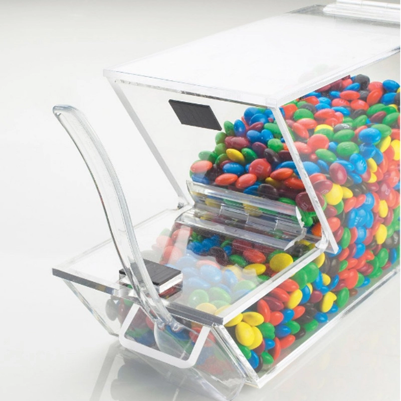 Индивидуальный акриловый ящик для хранения продуктов питания для дисплея конфет