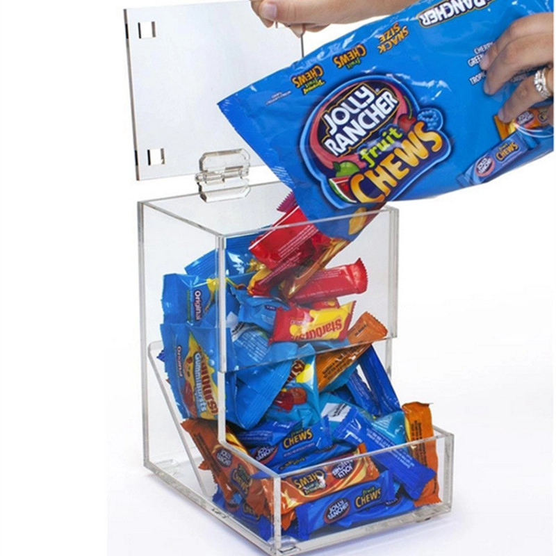 Прозрачная акриловая коробка для конфет с крышкой